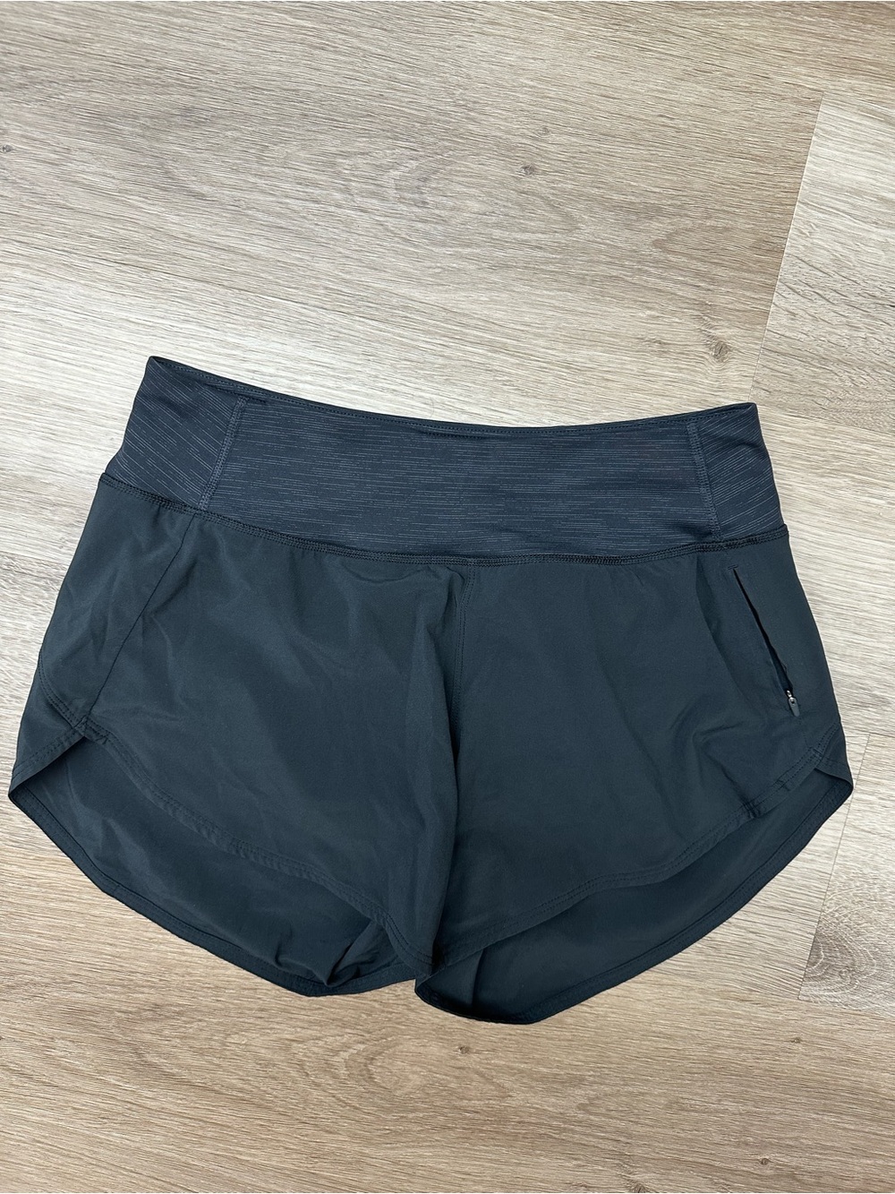 Outdoor Voices Black Athletic Running Shorts with Zip Pocket